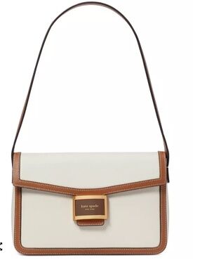 NWOT Katy Colorblocked Textured Leather Medium Shoulder Bag | One Size